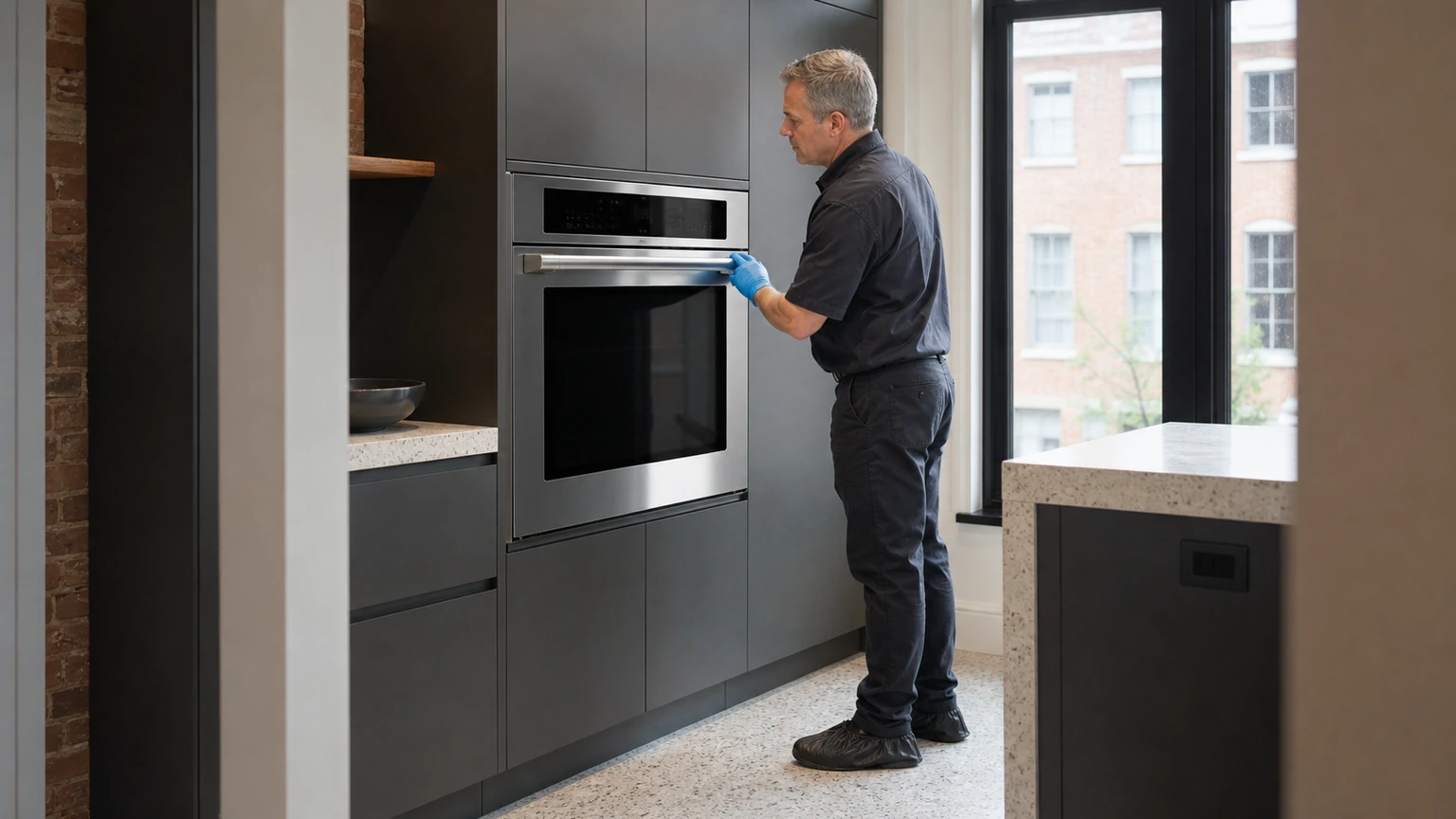 Built-in wall oven diagnostic visit in the service area